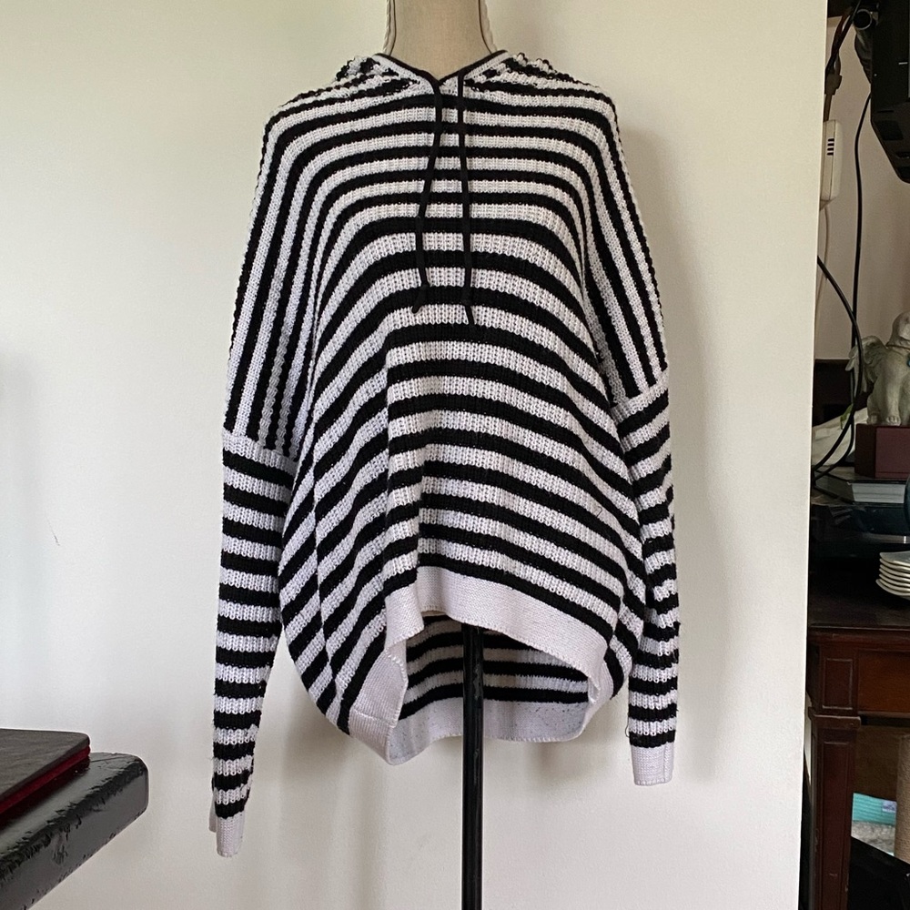 black and white sweater